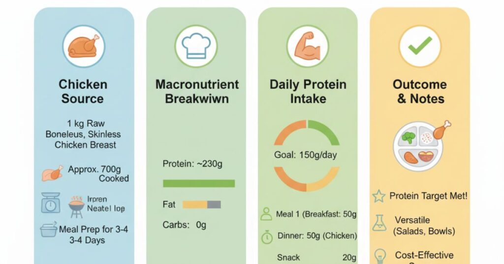 Case Study Tracking Protein With 1 Kg Chicken