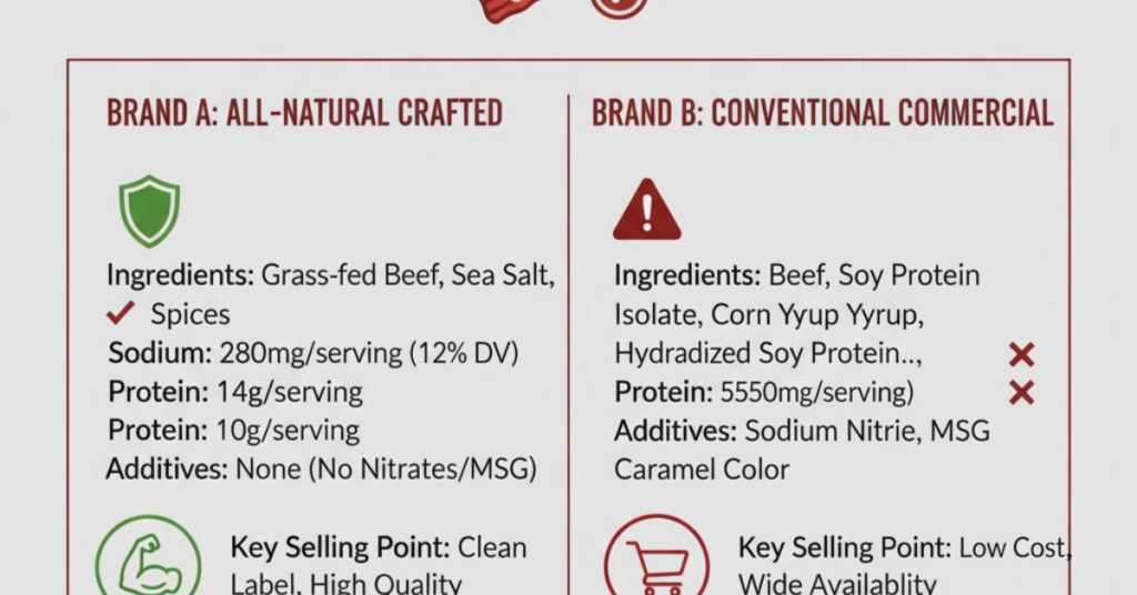 Case Study Comparing Two Beef Jerky Brands
