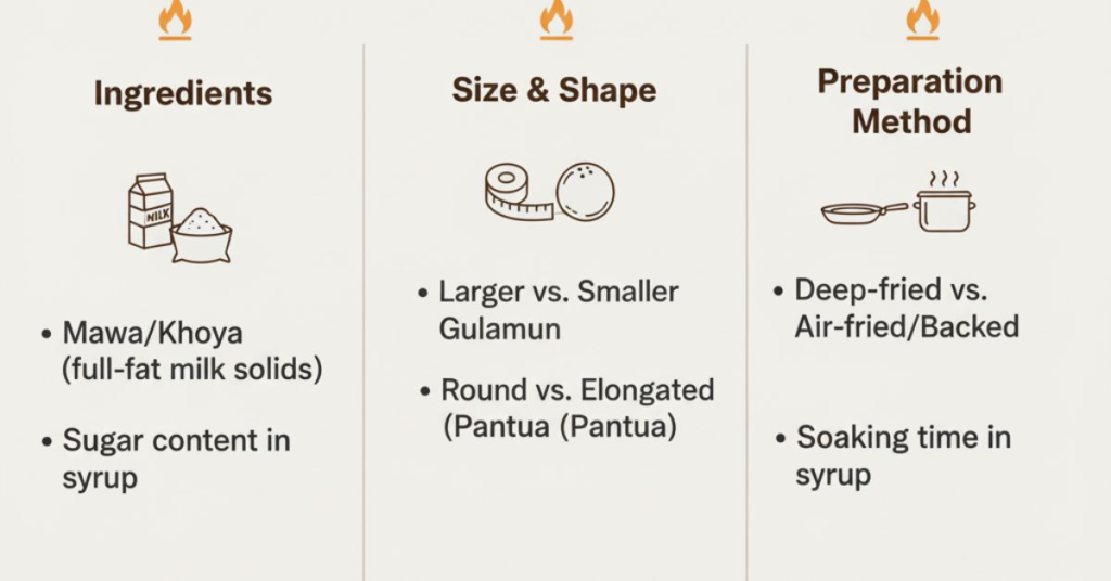Comparison of sweet preparation methods