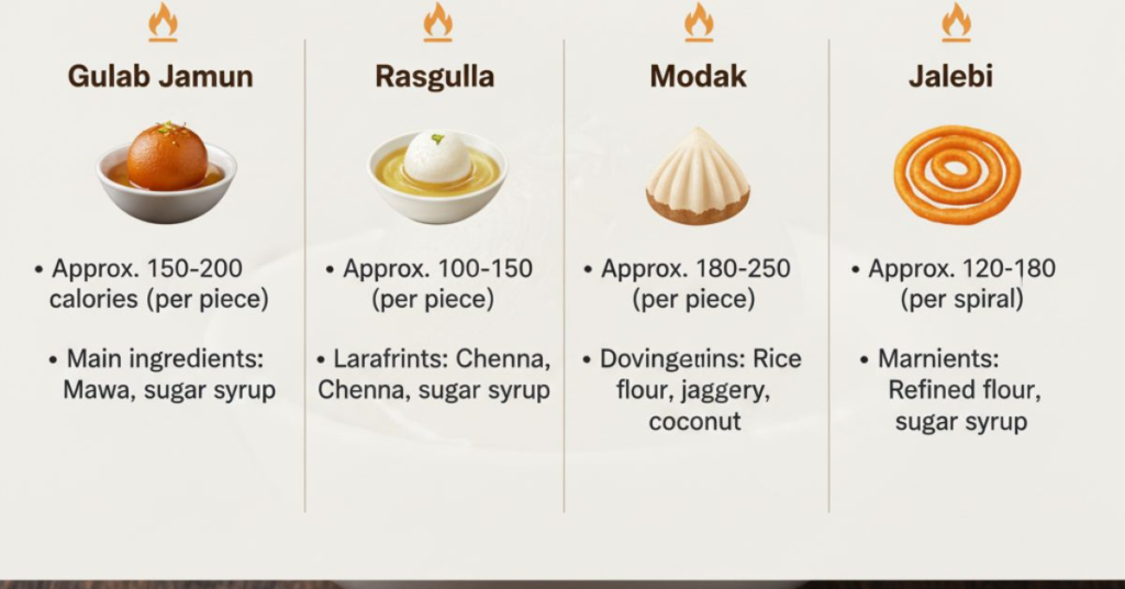 Gulab Jamun vs. Other Indian Sweets Calorie Comparison