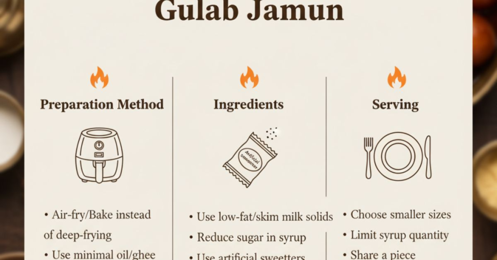 Tips to Reduce Calories in Gulab Jamun