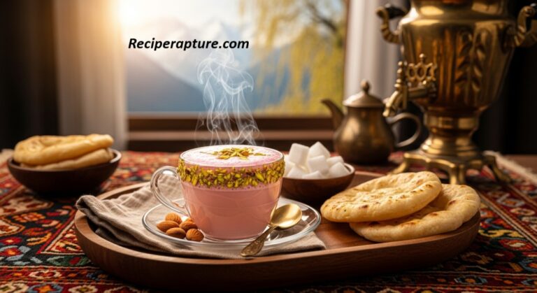 Kashmiri Tea Recipe | Creamy Pink Noon Chai at Home