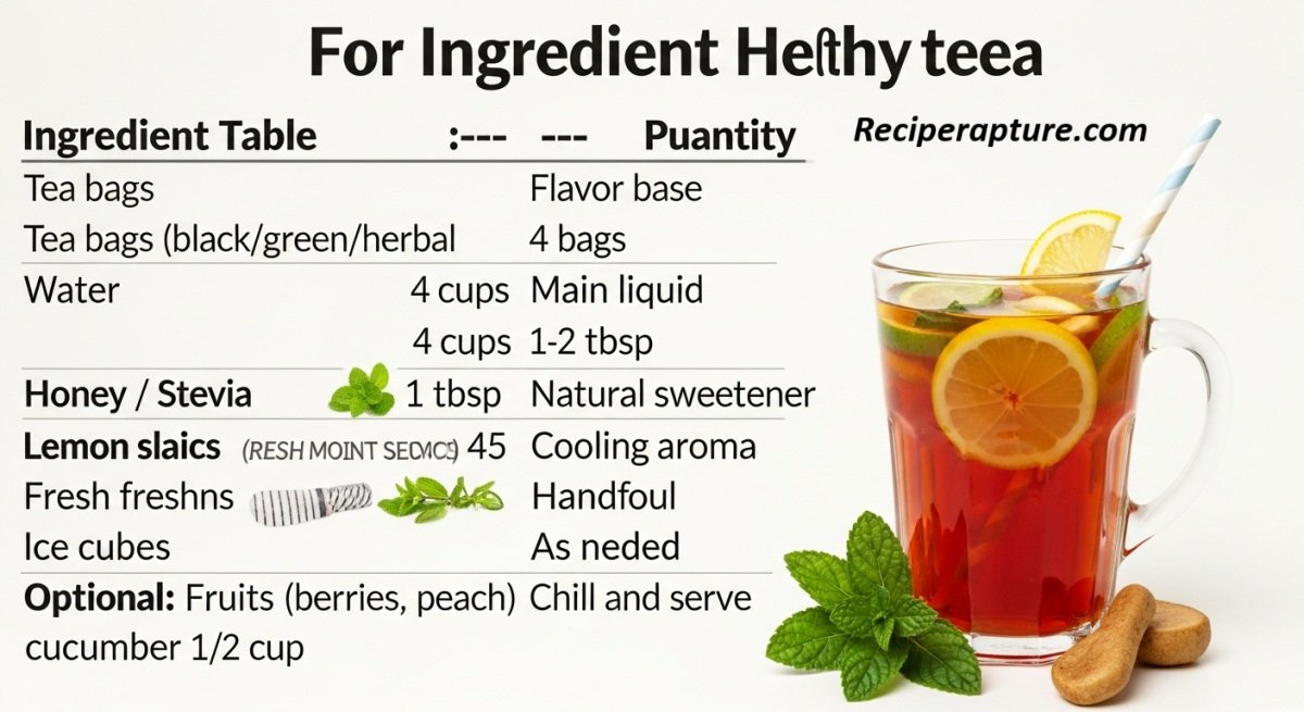 Healthy Iced Tea | Natural & Low-Calorie Drink - RecipeRapture
